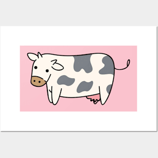 Cute Cow Doodle Drawing Posters and Art